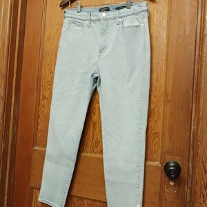 Banana Republic Premium Denim High Rise Skinny Jeans Size30 Light Wash Ankle Zip
